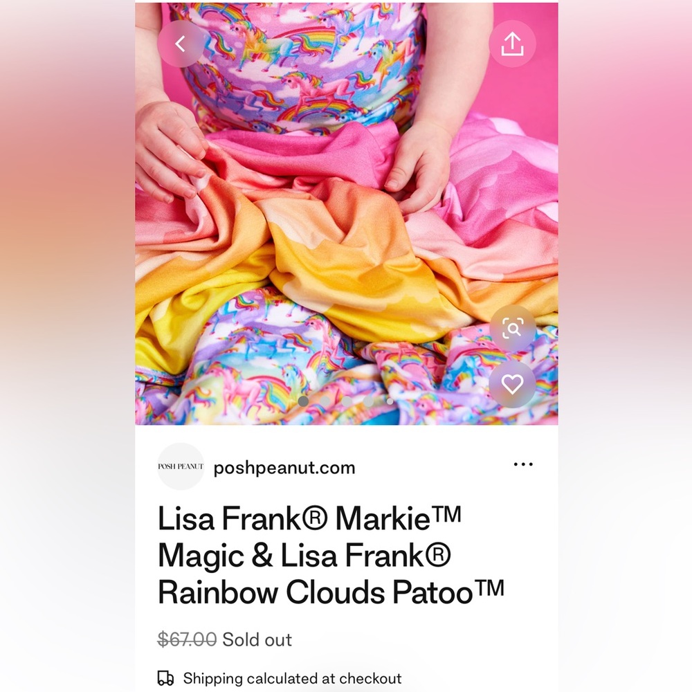 Reserved - Posh peanut Lisa Frank Markie patoo